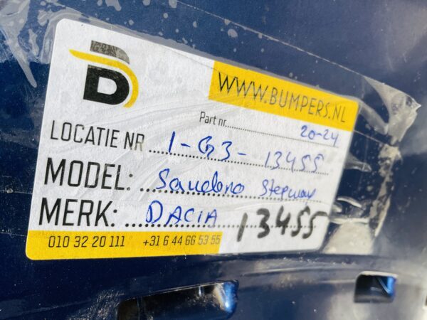 Bumper Dacia Sandero 2020-2024 620228861R Voorbumper 1-G3-13455R