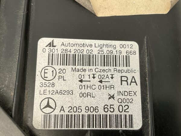 Koplamp Mercedes C Klasse W205 Halogeen Rechts A2059066502 MB-8241