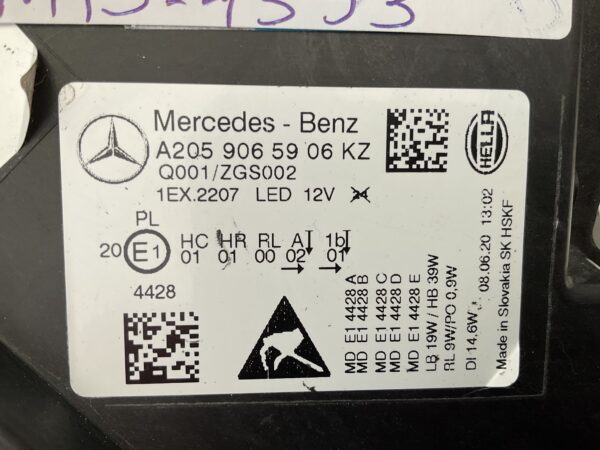 KOPLAMP MERCEDES C KLASSE W205 HIGH LED PERORMANCE FACELIFT 17-21 A2059065906 KZ MB-4353