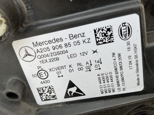 KOPLAMP MERCEDES C KLASSE W205 FACELIFT MULTIBEAM A2059068505KZ LINKS MB-3247