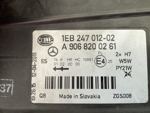 KOPLAMP MERCEDES W906 SPRINTER A9068200261 RECHTS MB-4180