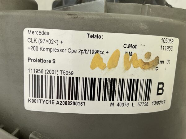KOPLAMP MERCEDES CLK KLASSE W208 A2088200161 LINKS MB-5352