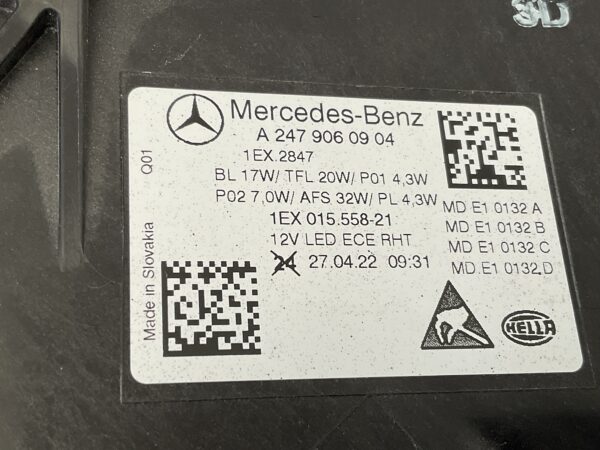 KOPLAMP MERCEDES B KLASSE W247 HIGH PERF LED A2479060904 LINKS MB-4701