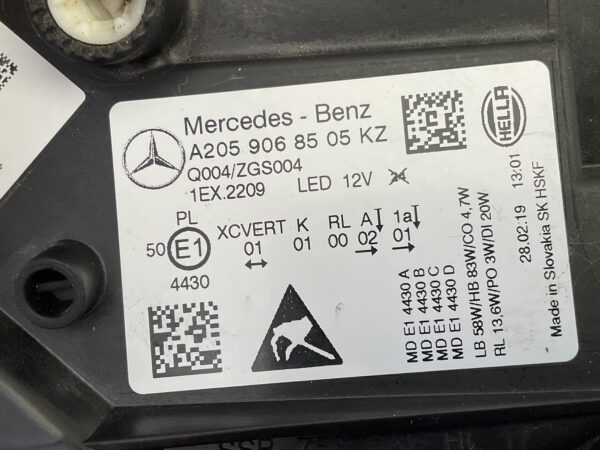 KOPLAMP MERCEDES C KLASSE W205 MULTIBEAM LED A2059068505KZ LINKS MB-5565