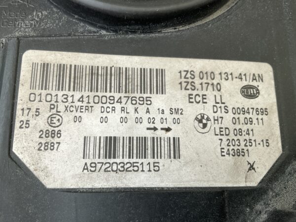 KOPLAMP BMW 5 SERIE F10 F11 XENON A9720325115 LINKS BM-8491