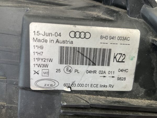 KOPLAMP AUDI A4 B6 CABRIO 8H0941003AC LINKS A-8538