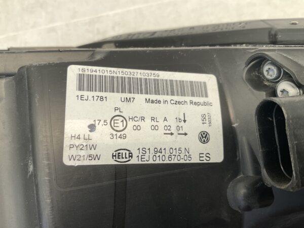 KOPLAMP VOLKSWAGEN UP 11-6 1S1941015N LINKS VW-5045