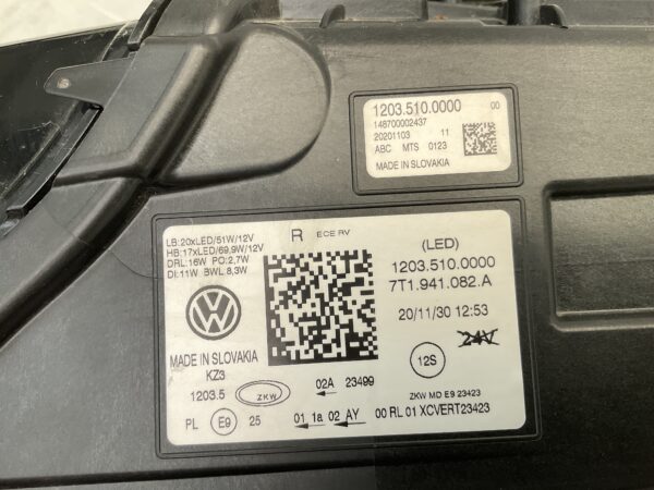 KOPLAMP VOLKSWAGEN TRANSPORTER IQ LED 7T1941082A RECHTS VW-5502