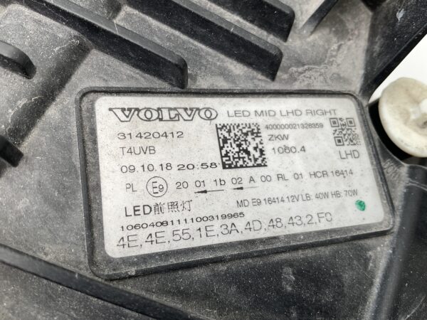 KOPLAMP VOLVO V60 S60 LED  RECHTS VO-8007