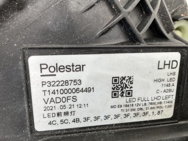 KOPLAMP VOLVO POLESTAR 2 FULL LED PIXEL TECHNOLOGY P32228753 LINKS VO-5465