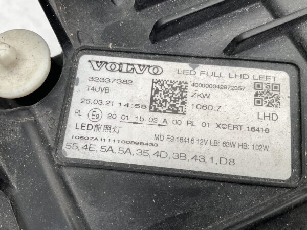 KOPLAMP VOLVO XC60 XC 60 LED FULL LHD LEFT 32337382 T4UVB LINKS VO-4423