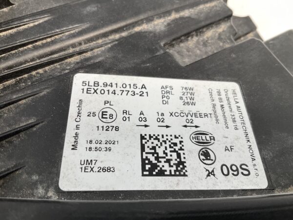KOPLAMP SKODA ENYAQ FULL LED 5LB941015A LINKS SK-5017
