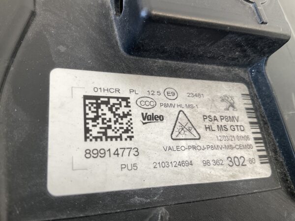 KOPLAMP PEUGEOT 3008 21-23 FULL LED TECHNOLOGY 89914773 LINKS PE-4799