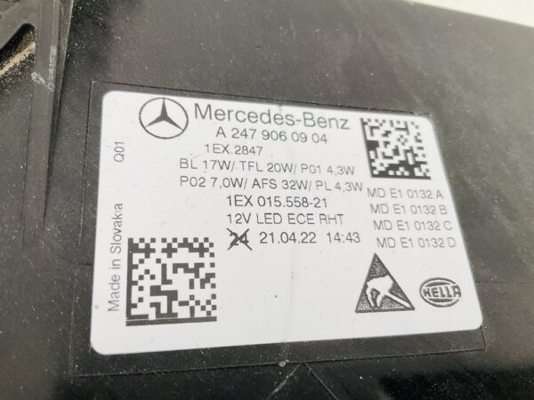 KOPLAMP MERCEDES B KLASSE W247 HIGH PERFORMANCE LED A2479060904 LINKS MB-4463