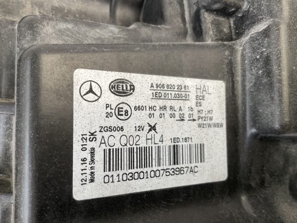 KOPLAMP MERCEDES W906 SPRINTER FACELIFT A9068202361 LINKS MB-4485