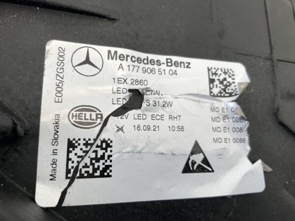KOPLAMP MERCEDES A KLASSE W177 HALF LED HIGH PERFORMANCE A1779065104 LINKS MB-4474