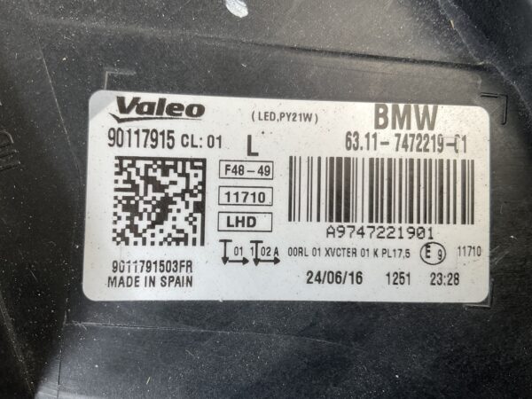 KOPLAMP BMW X1 F48 F49 FULL LED 90117915 63117472219 LINKS BM-4498
