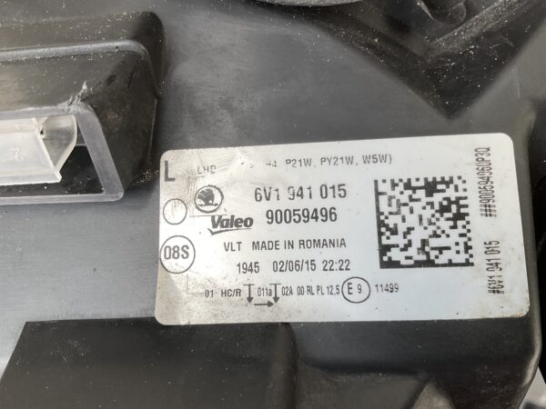 KOPLAMP SKODA FABIA 6V H7 HALOGEEN 6V1941015 LINKS SK-4511