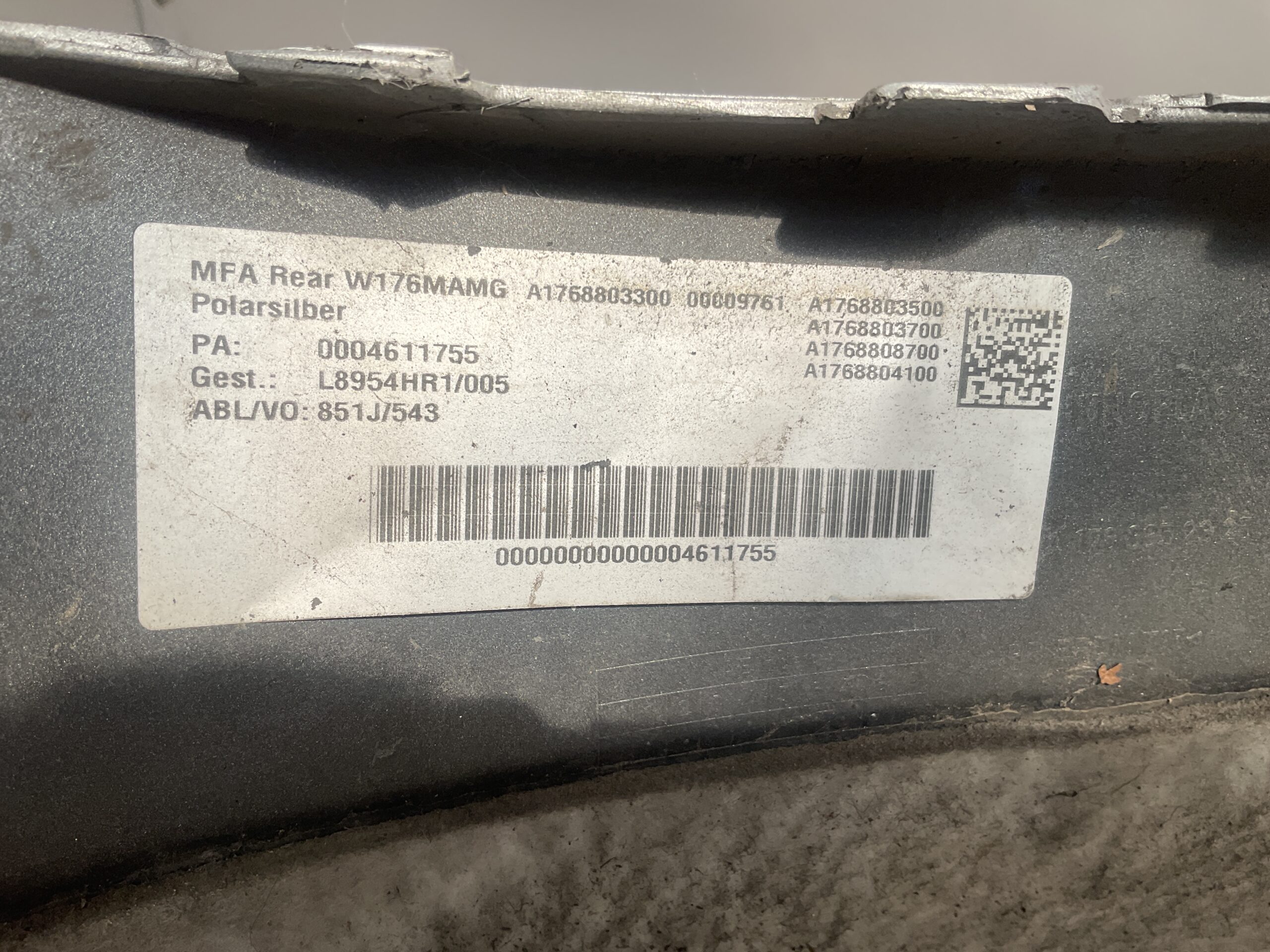 Bumper Mercedes A Klasse W176 AMG A1768852325 Achterbumper F8-15067z