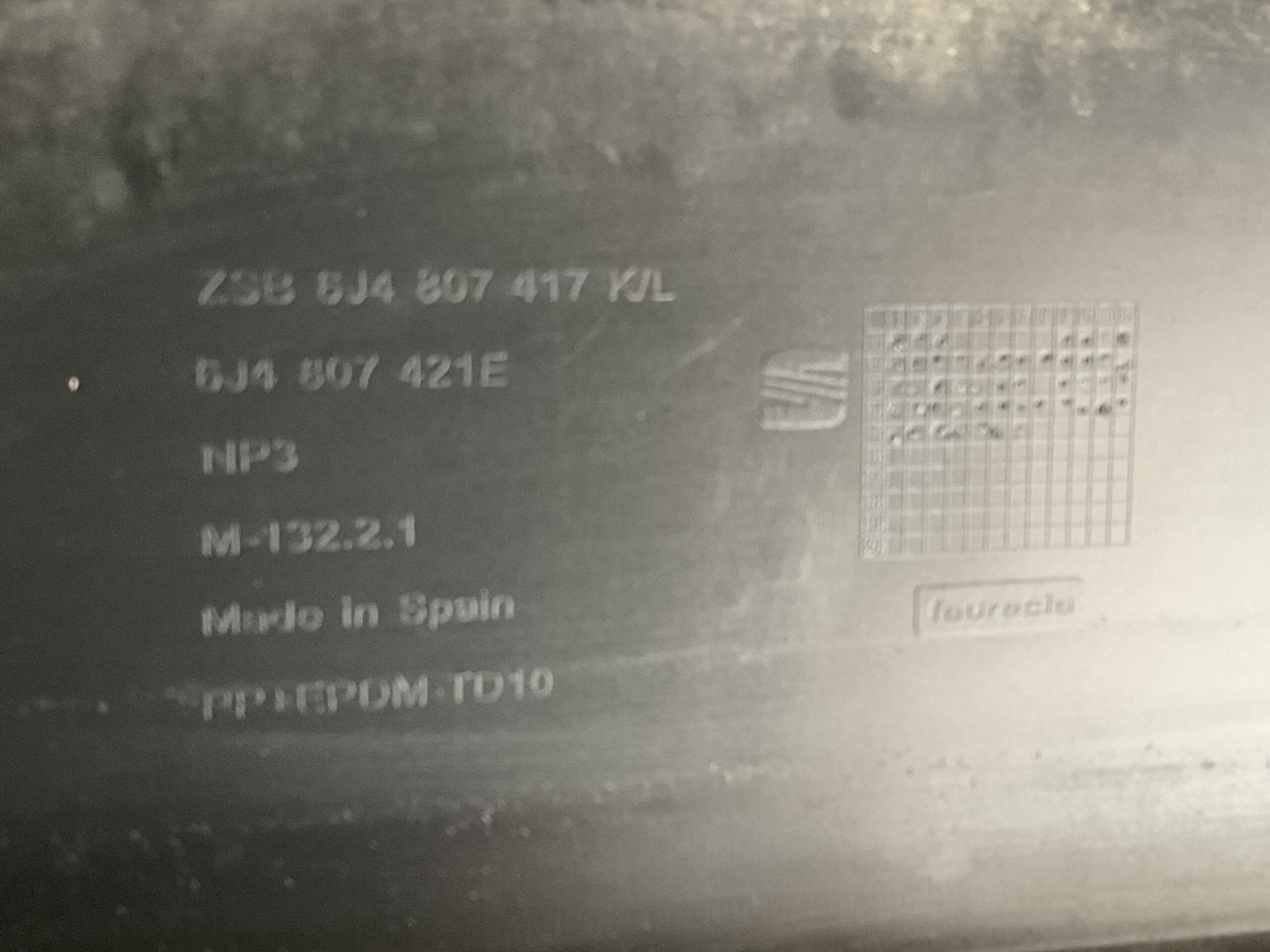 Bumper Seat Ibiza 6J IV zsb6j4807417 Achterbumper F6-15974z