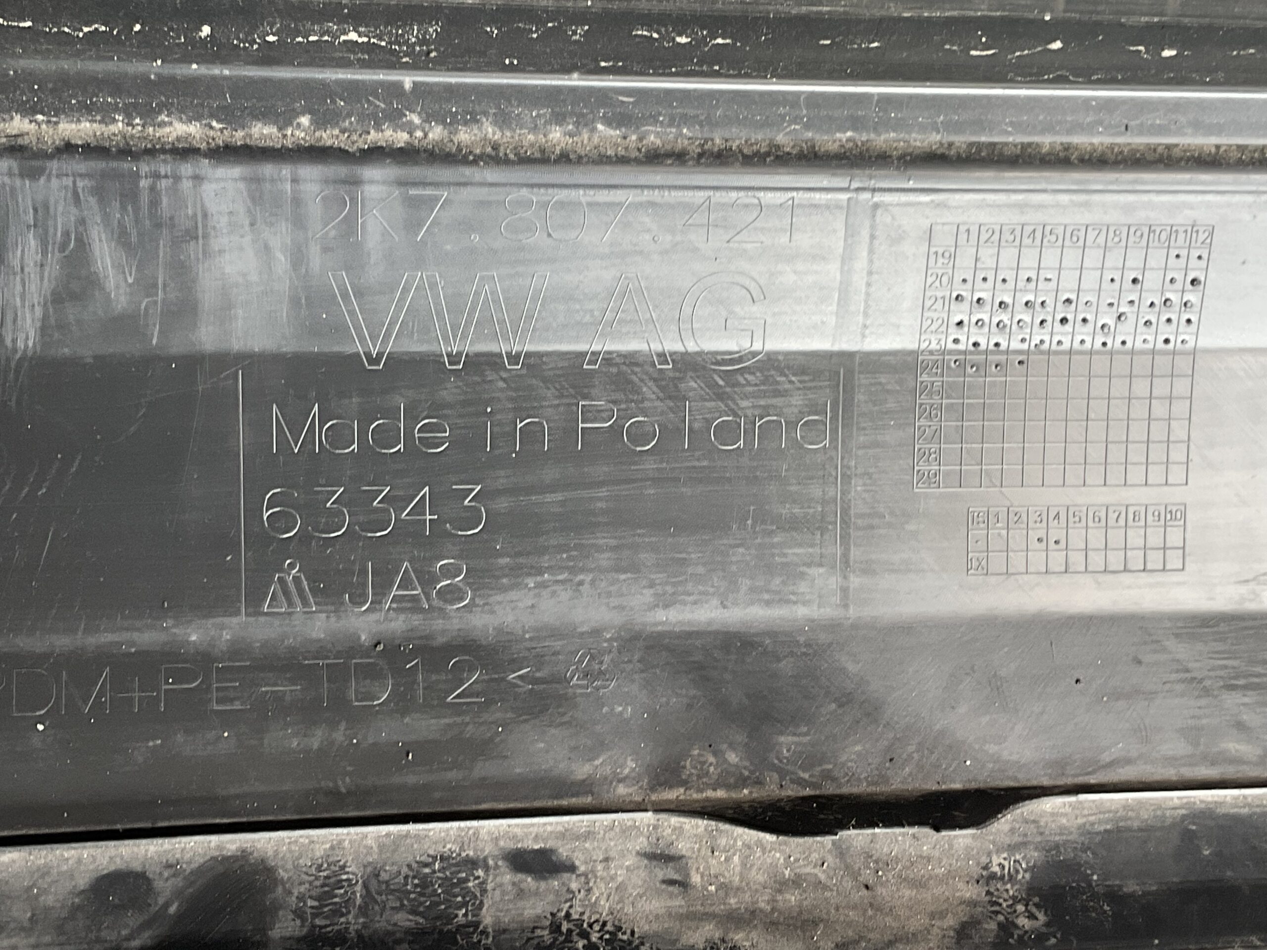 Bumper Volkswagen Caddy 2K7 Cargo V 2K7807421 Achterbumper F6-15920z