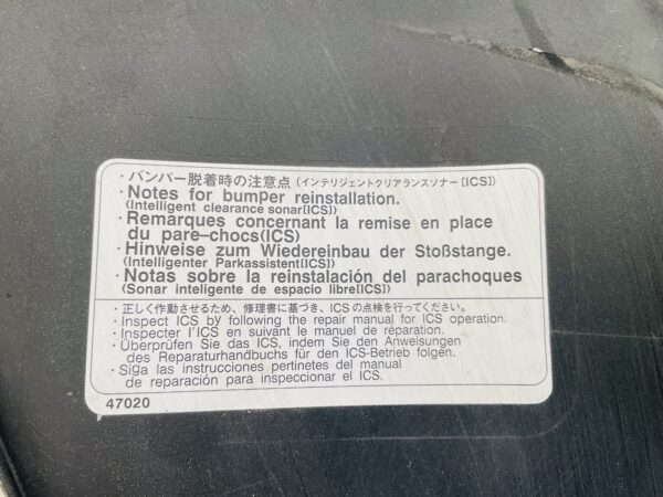 Bumper Toyota Corolla 6xpdc 18-23 52169-02100 Achterbumper F9-14696r