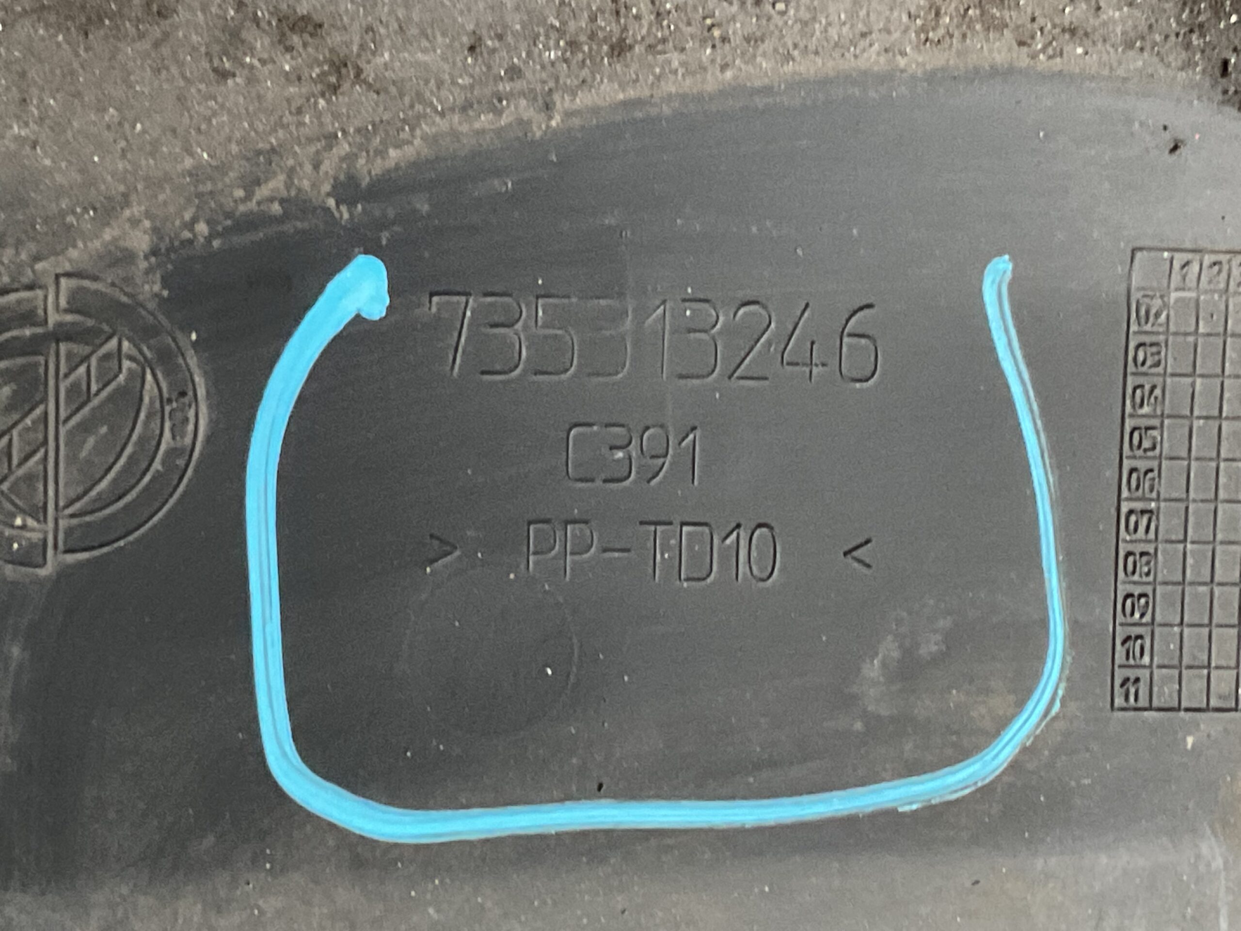 Bumper Fiat Panda 08- 735313246 Achterbumper F5-16312z