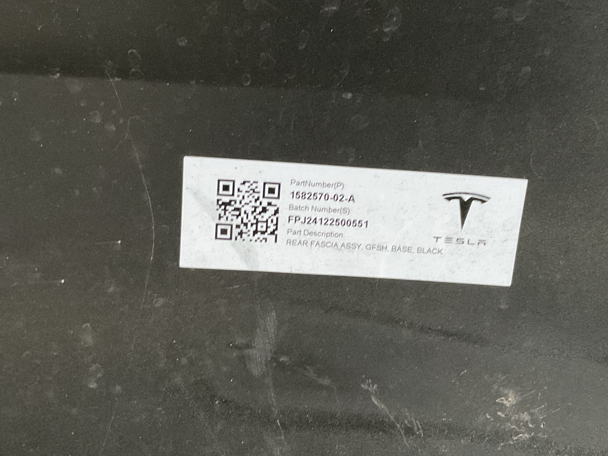 Bumper Tesla Model 3 Facelift 1582570-02-A Achterbumper F6-16125z