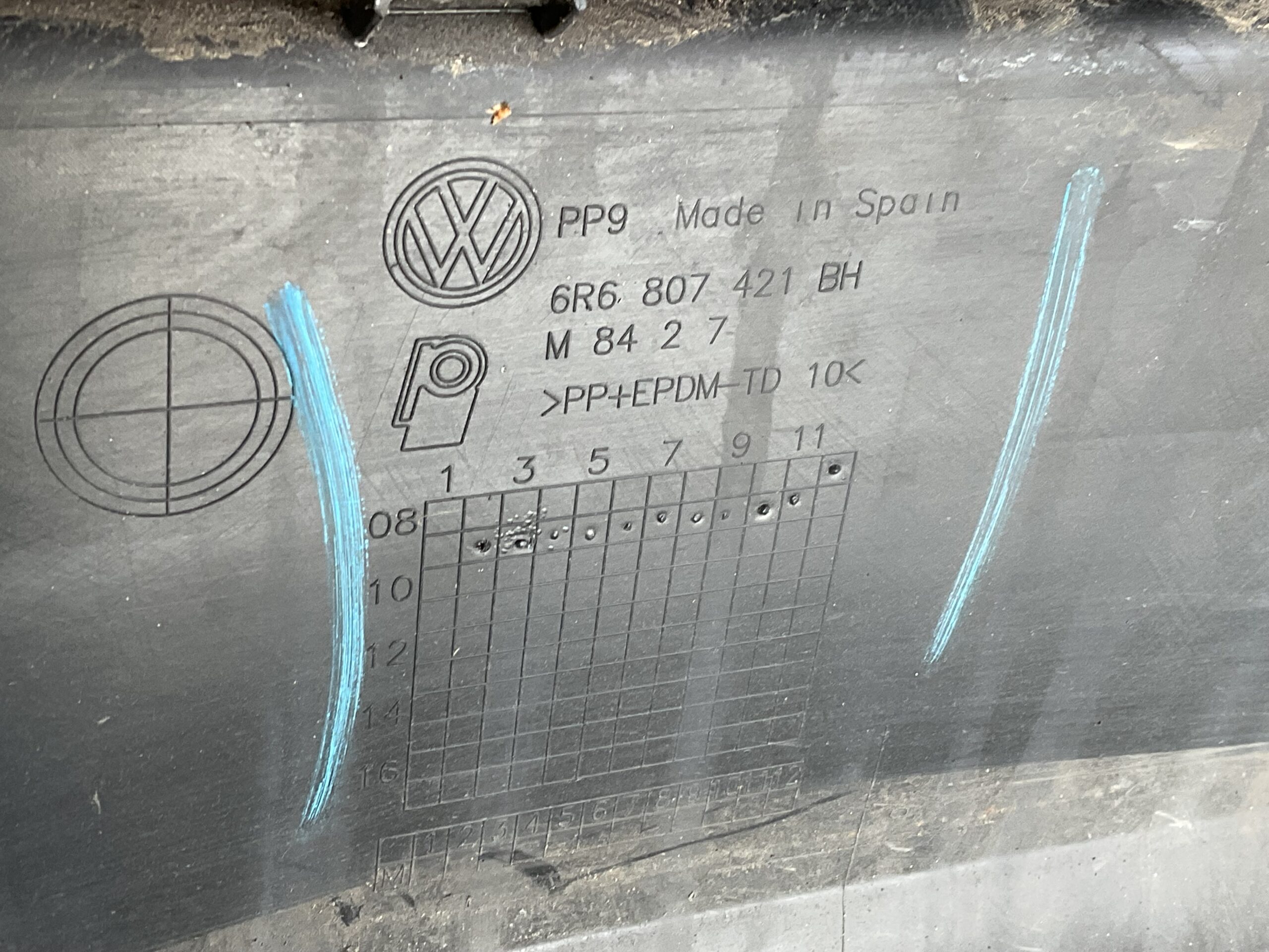 Bumper Volkswagen Polo 6R 07-13 6r6807421 Achterbumper F4-17377z