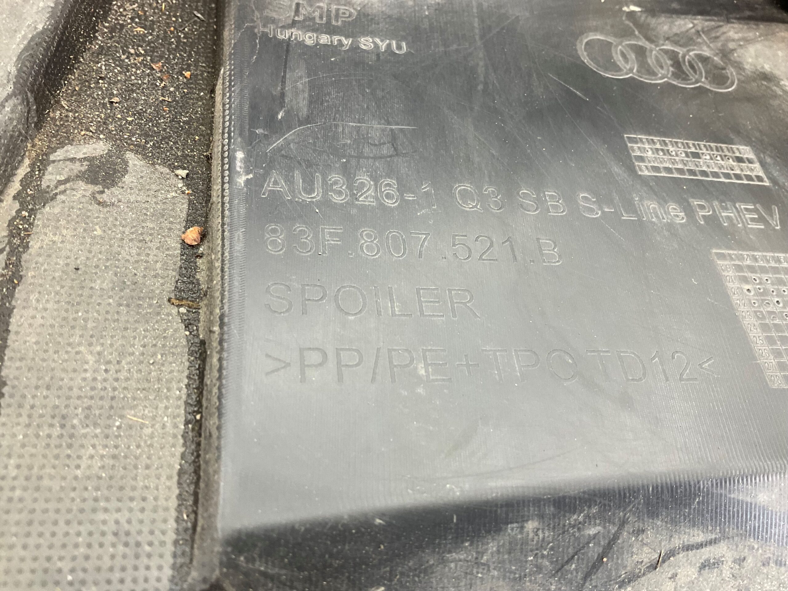 Bumper Audi Q3 F3 18- 83F807521B Achterbumper lip F3-18469