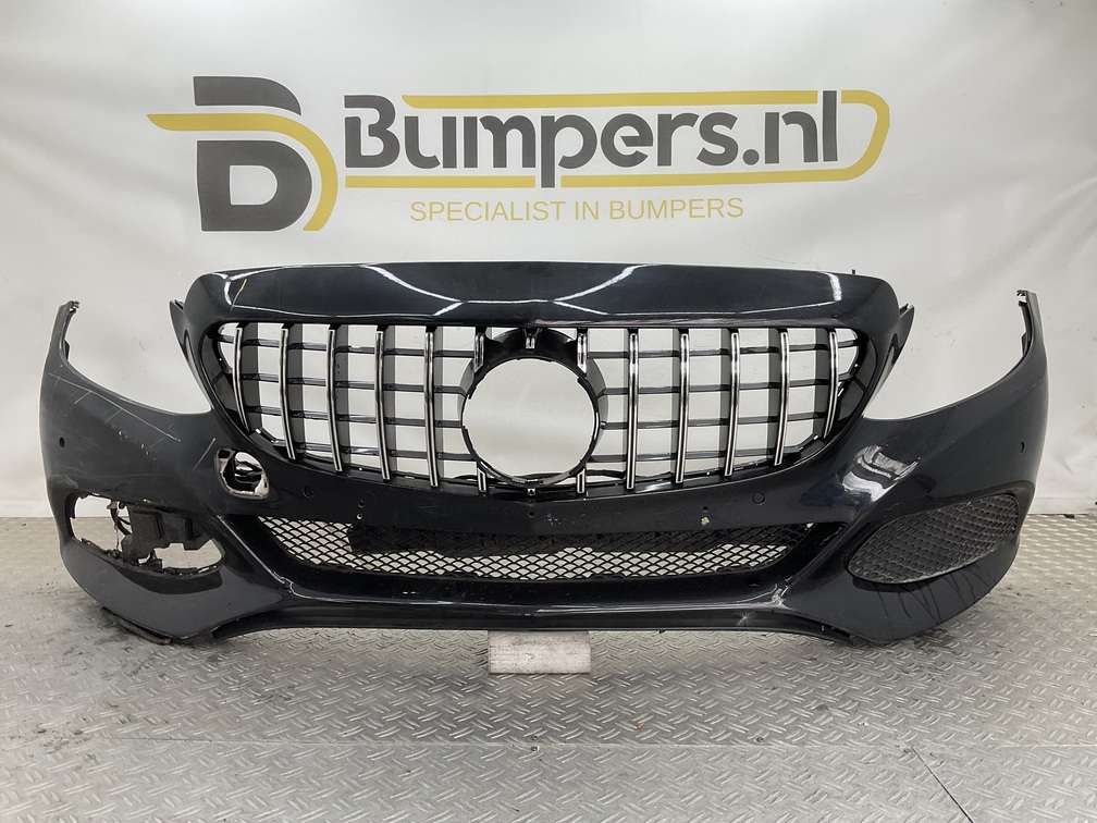 Bumper Mercedes C Klasse W205 Normaal 6xpdc 14-17 A2058800125 Voorbumper A4-20453